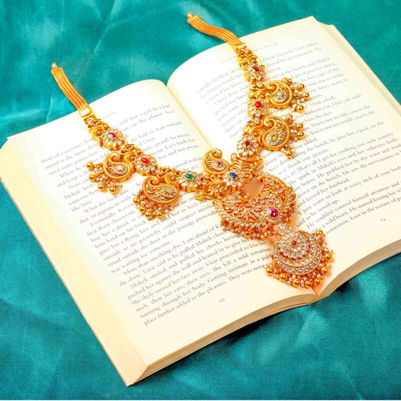 Gold Plated Silver Bridal Short Necklace