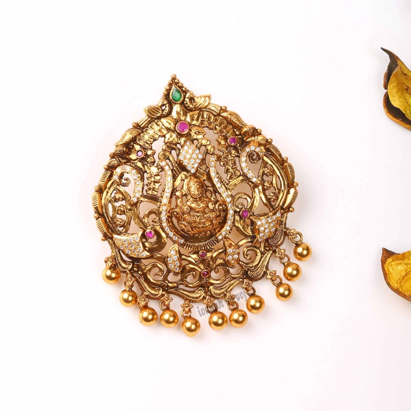 Gold plated silver nagas lakshmi pendant