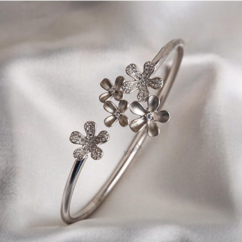 Floral Silver Bracelet