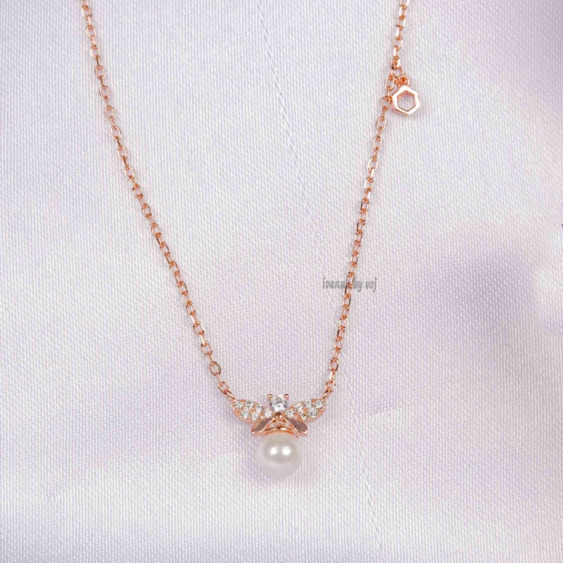 Silver Rose Gold Minimal Necklace