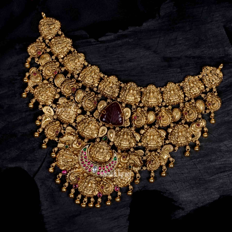Gold plated Silver antique Annapakshi Bridal Choker