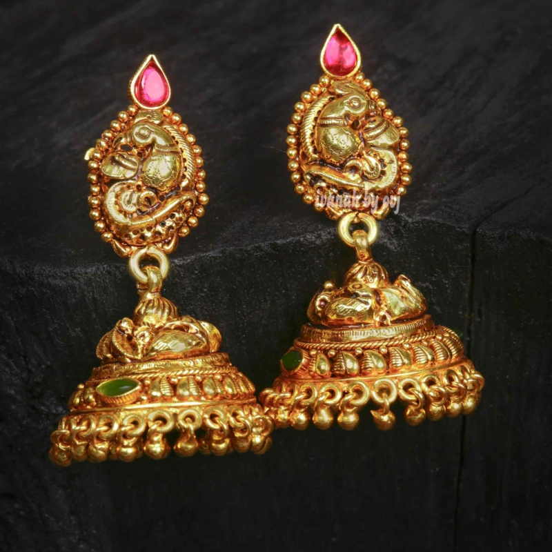 Gold plated silver nagas Jhumkka
