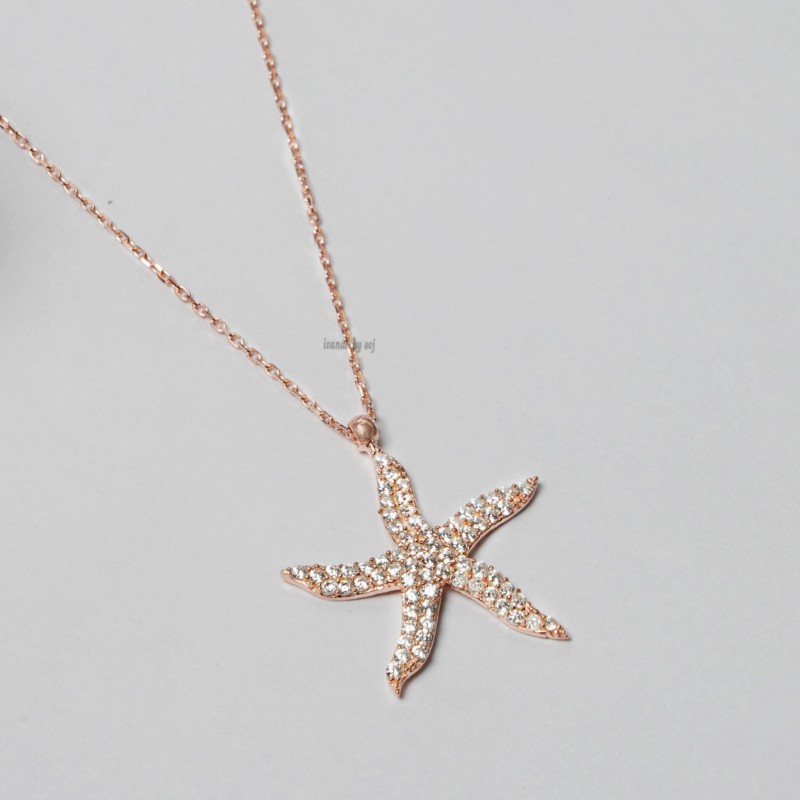Silver Rose Gold Chain with Minimal Star Pendant