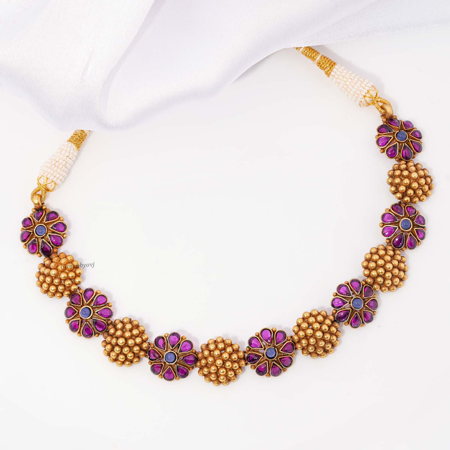Floral Ruby Necklace